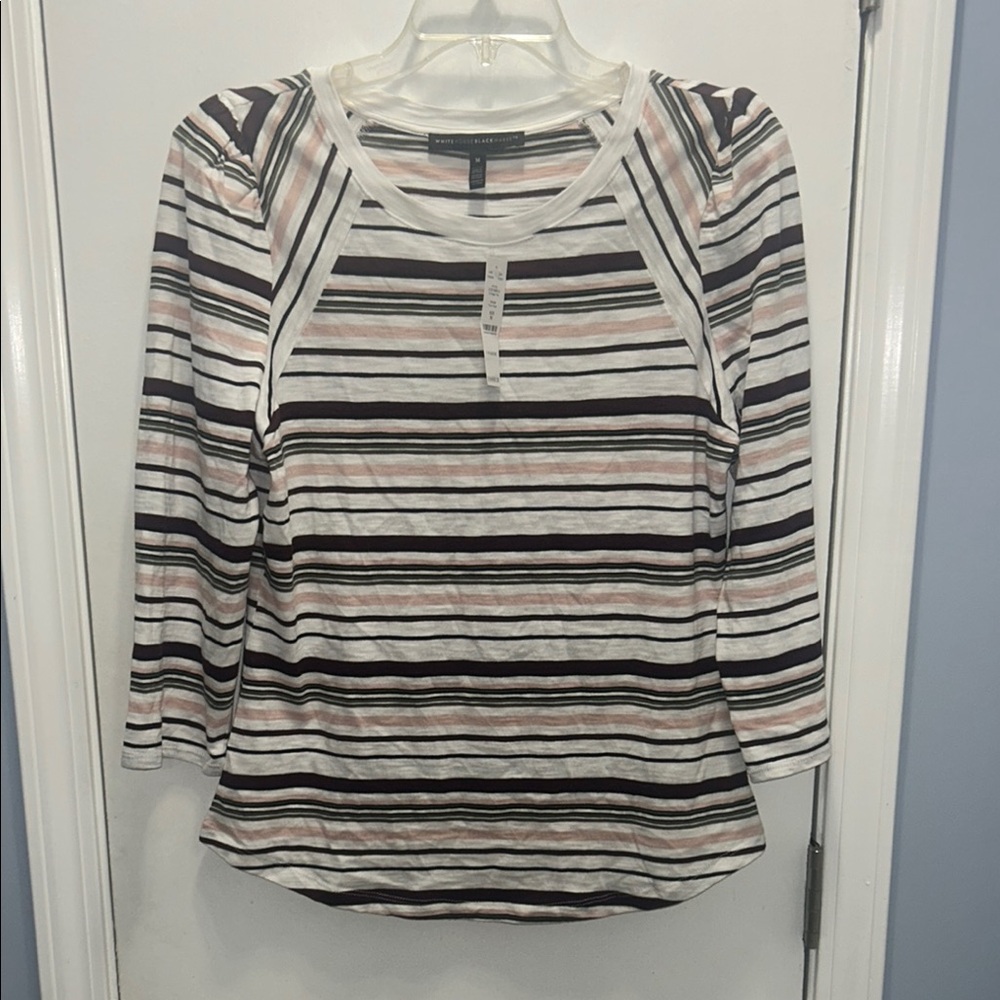 White House Black Market. Raglan Blouse Fitted 3/4 Sleeve NWT